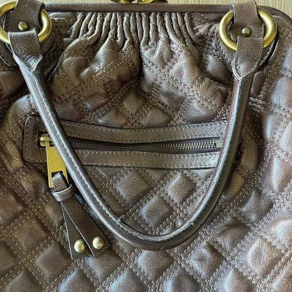 Marc Jacobs Brown Quilted Stam Bag